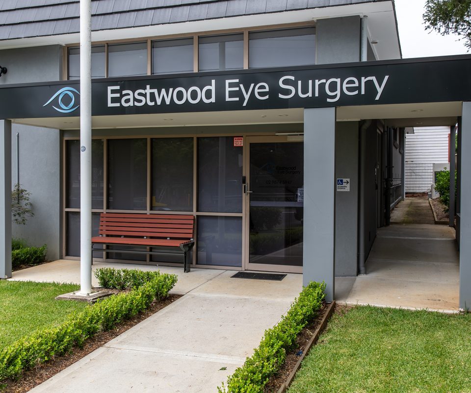 The Eastwood Eye Surgery entrance at 22 East Parade, with a level path leading to the accessible entrance